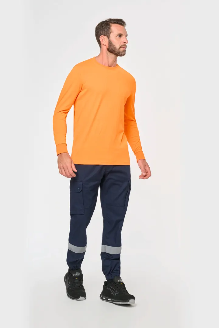 Unisex-Cargo-Hose mit elastischem Saum und reflektierendem Streifen 2