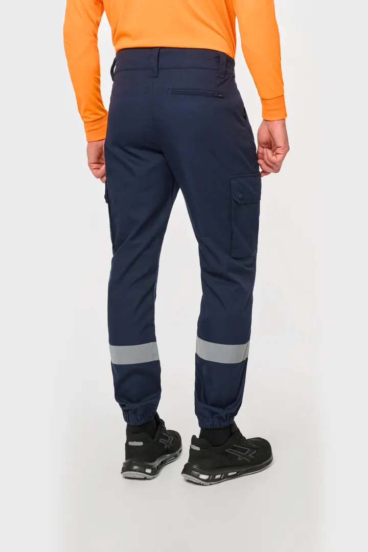 Unisex-Cargo-Hose mit elastischem Saum und reflektierendem Streifen 5