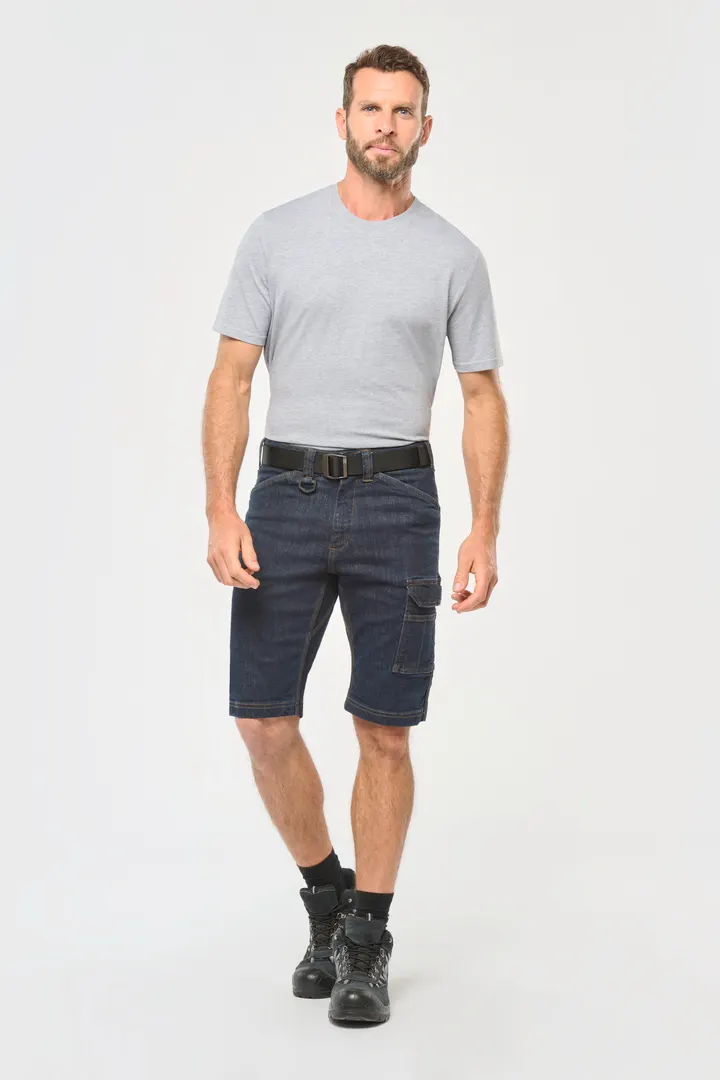 Bermuda aus Denim mit mehreren Taschen, für Herren 10