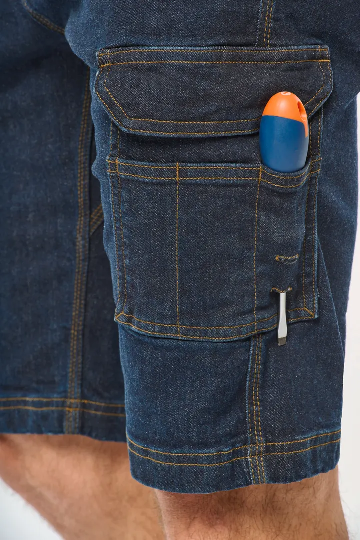 Bermuda aus Denim mit mehreren Taschen, für Herren 11