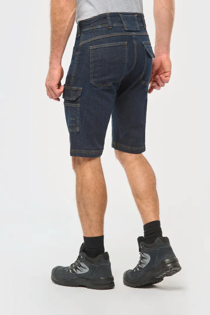 Bermuda aus Denim mit mehreren Taschen, für Herren 2