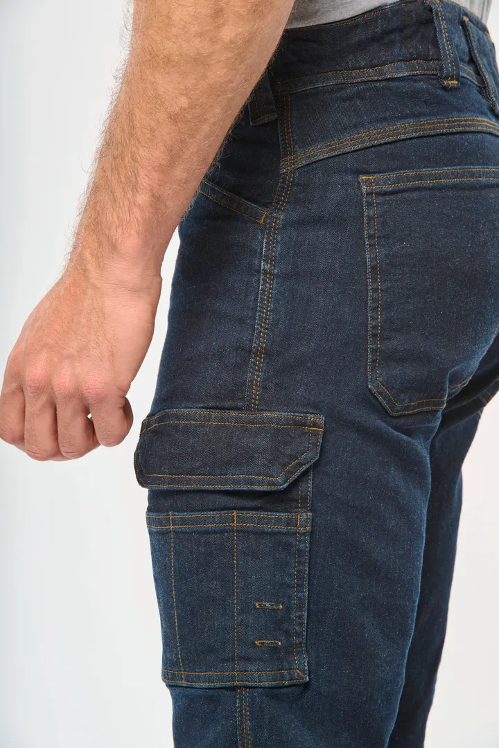Bermuda aus Denim mit mehreren Taschen, für Herren 5