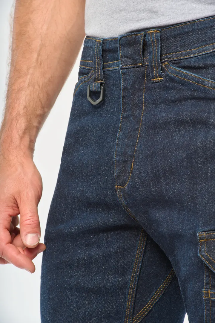 Bermuda aus Denim mit mehreren Taschen, für Herren 6