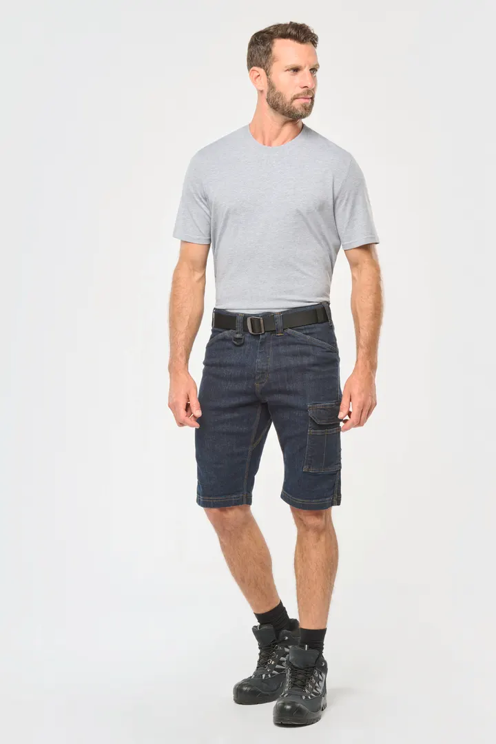 Bermuda aus Denim mit mehreren Taschen, für Herren 7