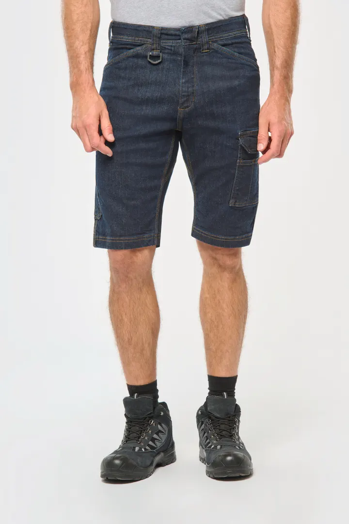 Bermuda aus Denim mit mehreren Taschen, für Herren