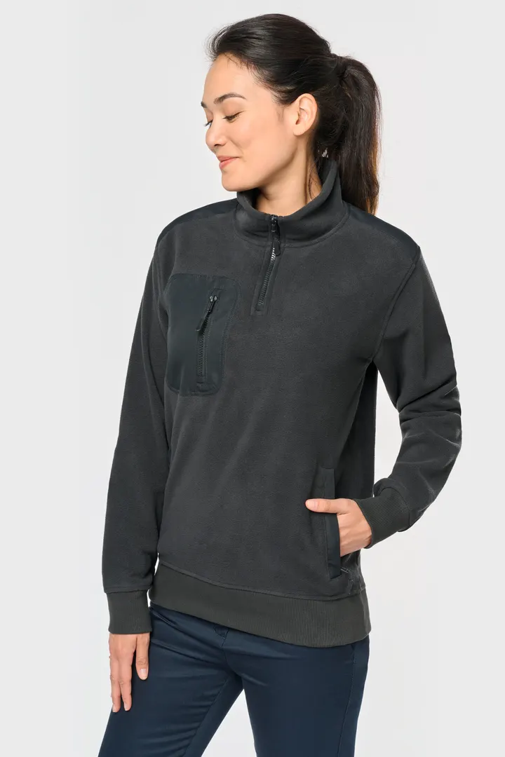 Umweltfreundlicher Fleecepullover mit Reißverschlusskragen, Unisex 5