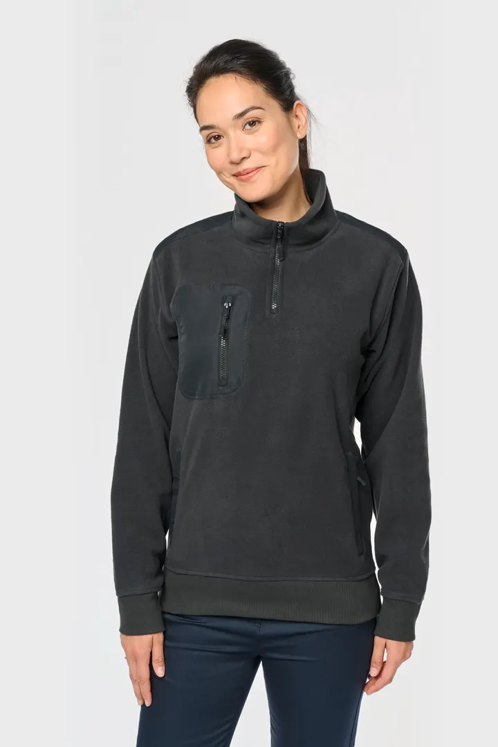Umweltfreundlicher Fleecepullover mit Reißverschlusskragen, Unisex 7