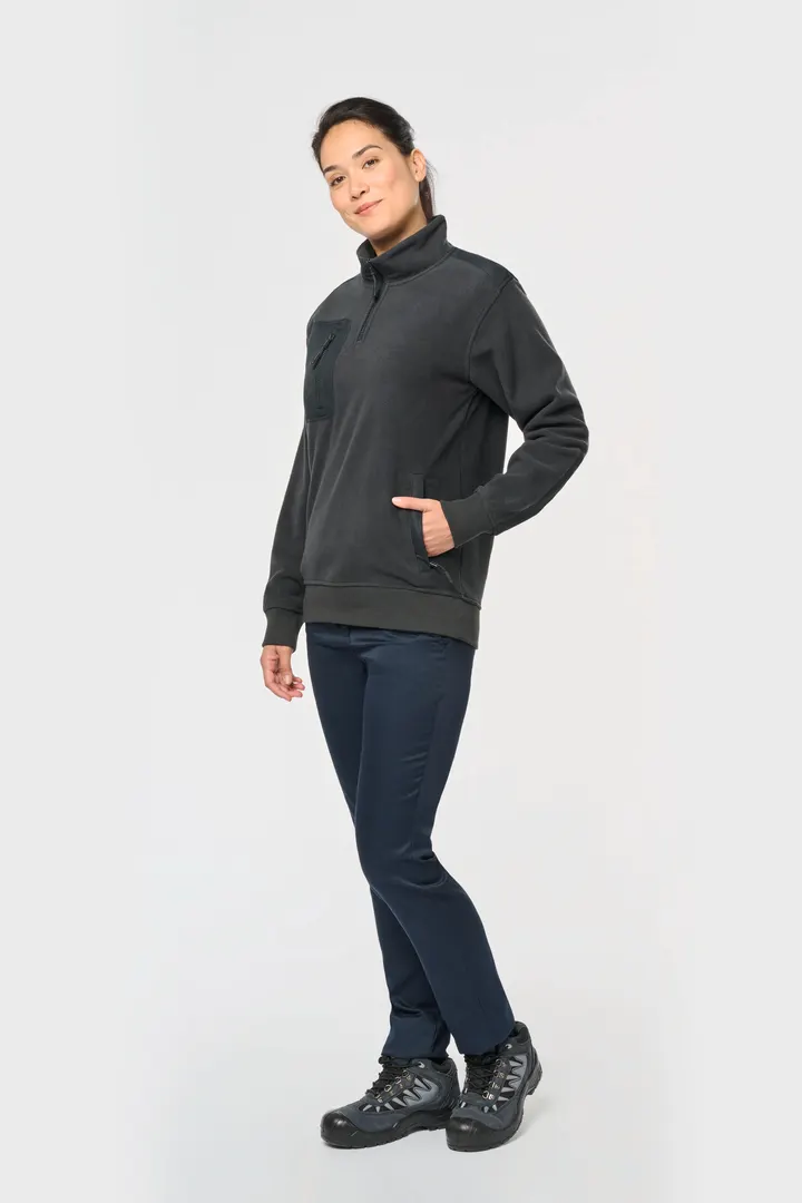 Umweltfreundlicher Fleecepullover mit Reißverschlusskragen, Unisex 9