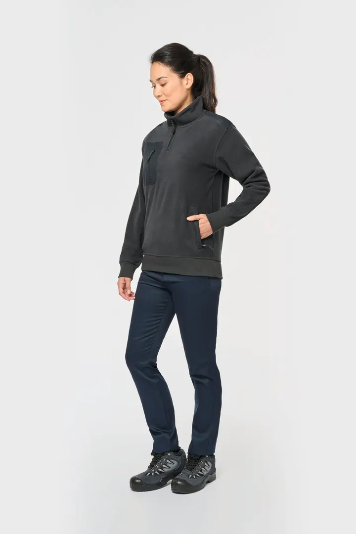 Umweltfreundlicher Fleecepullover mit Reißverschlusskragen, Unisex 13
