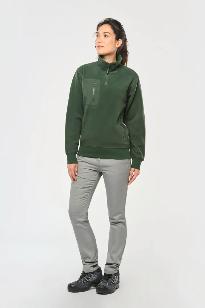 Umweltfreundlicher Fleecepullover mit Reißverschlusskragen, Unisex 33