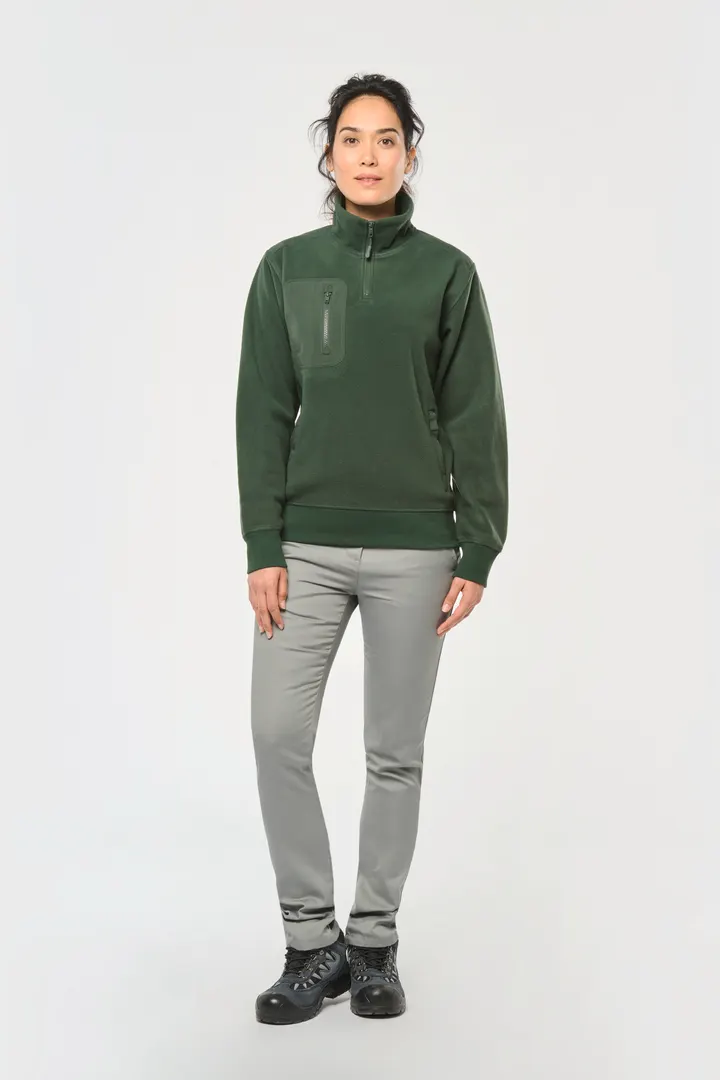 Umweltfreundlicher Fleecepullover mit Reißverschlusskragen, Unisex 34