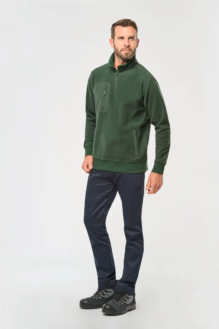 Umweltfreundlicher Fleecepullover mit Reißverschlusskragen, Unisex 40