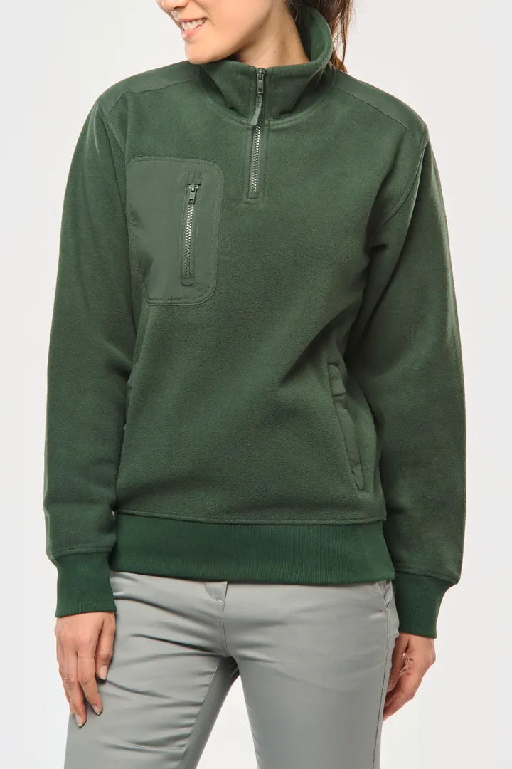 Umweltfreundlicher Fleecepullover mit Reißverschlusskragen, Unisex 44