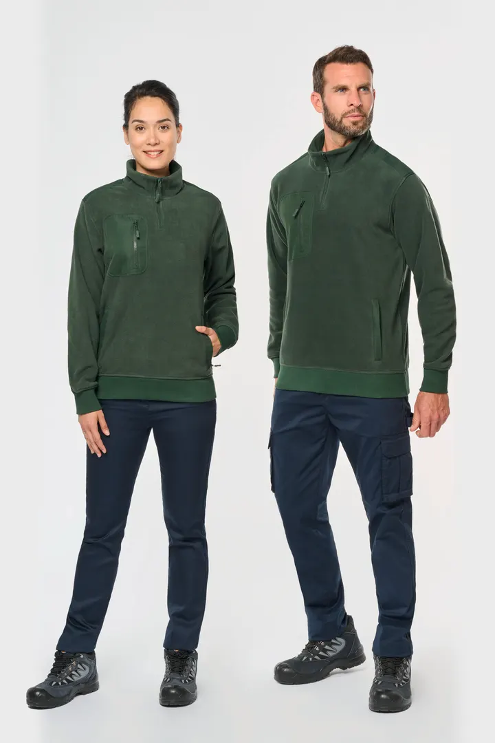 Umweltfreundlicher Fleecepullover mit Reißverschlusskragen, Unisex 30