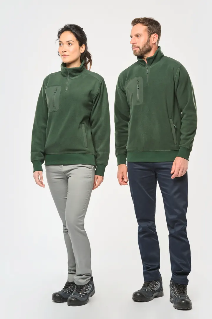 Umweltfreundlicher Fleecepullover mit Reißverschlusskragen, Unisex 4