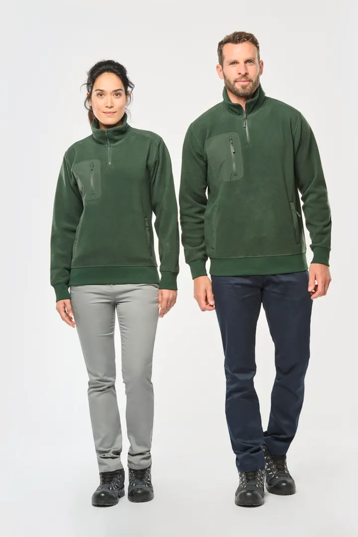 Umweltfreundlicher Fleecepullover mit Reißverschlusskragen, Unisex 6