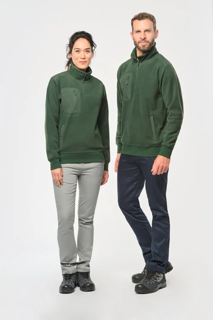 Umweltfreundlicher Fleecepullover mit Reißverschlusskragen, Unisex 8