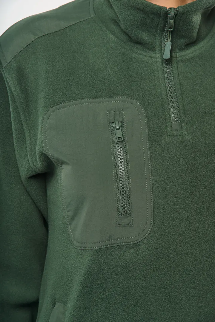 Umweltfreundlicher Fleecepullover mit Reißverschlusskragen, Unisex 15