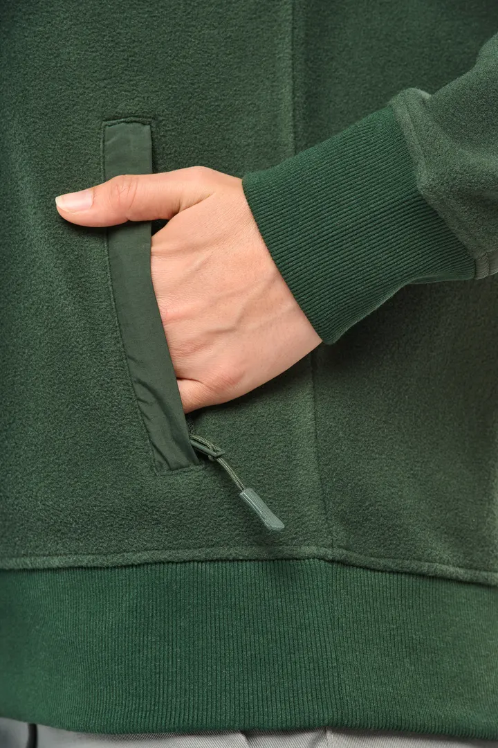 Umweltfreundlicher Fleecepullover mit Reißverschlusskragen, Unisex 16