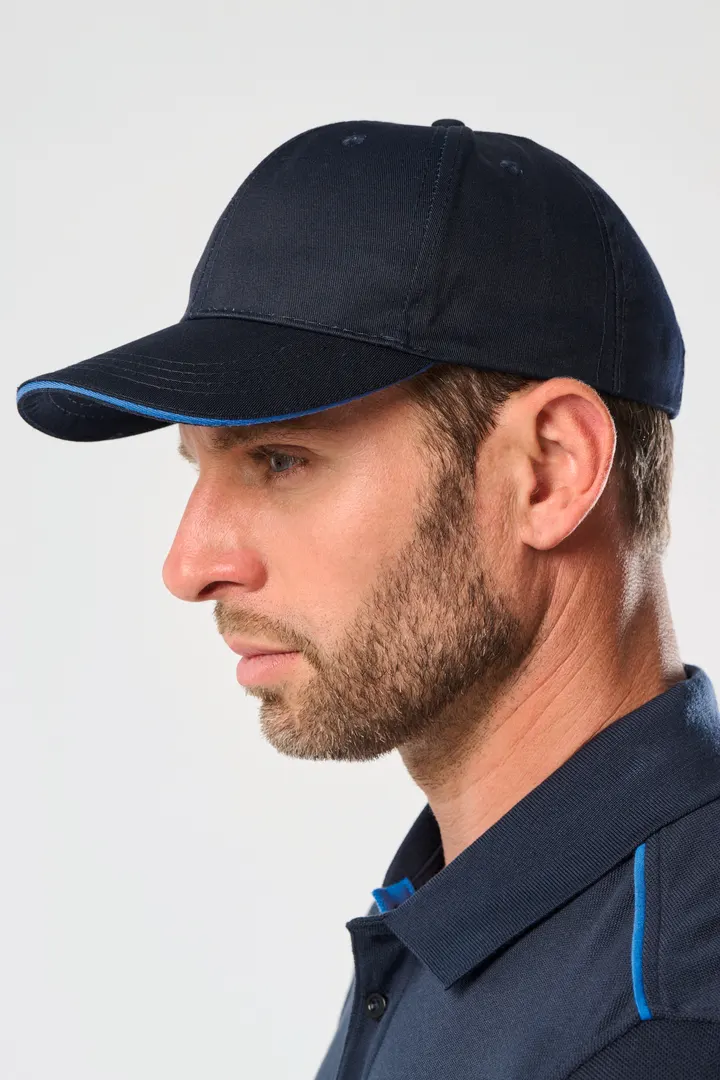 6-Panel-Cap mit Kontrast-Sandwichschirm 1