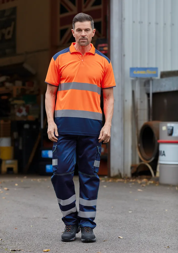Zweifarbiges HiViz-Polohemd 2