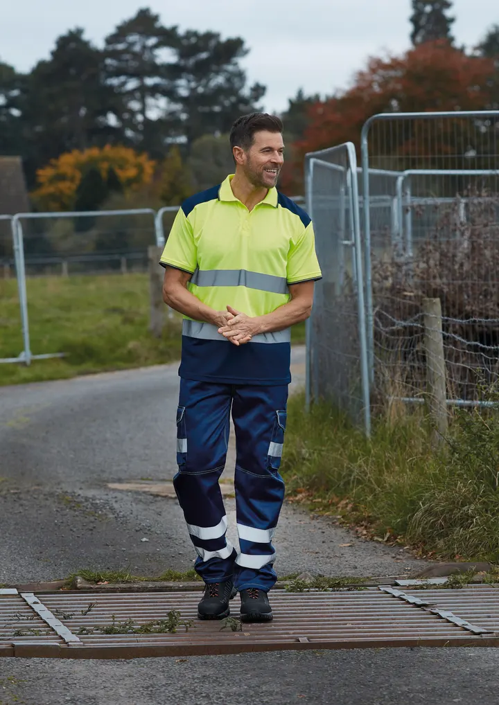 Zweifarbiges HiViz-Polohemd 3