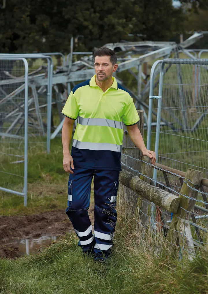Zweifarbiges HiViz-Polohemd 4