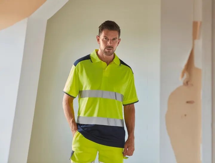 Zweifarbiges HiViz-Polohemd 7