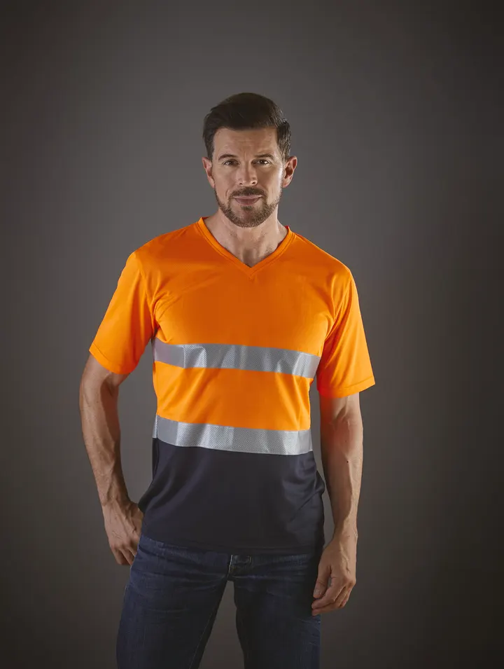 T-shirt col V haute visibilité Top Cool 6