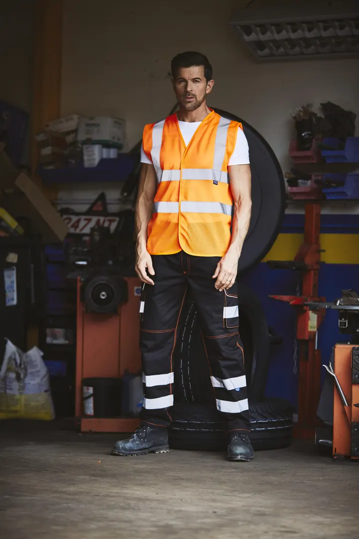 Hi-Vis recycled Open Mesh Waistcoat 5
