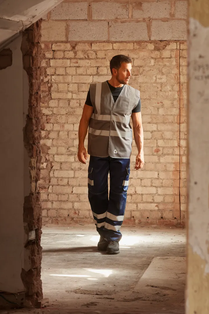 Hi-Vis recycled Open Mesh Waistcoat 7