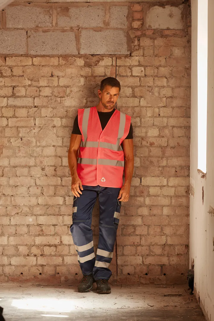 Hi-Vis recycled Open Mesh Waistcoat 10