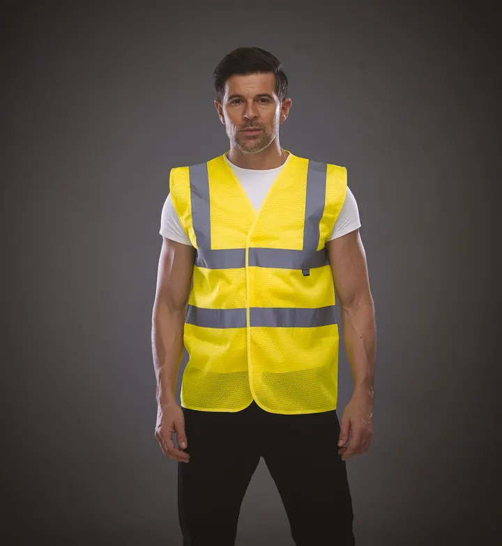 Hi-Vis recycled Open Mesh Waistcoat 3