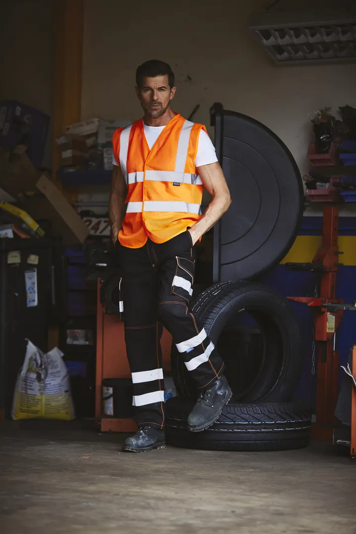 Hi-Vis recycled Open Mesh Waistcoat 2